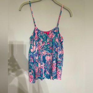 NWT BEAUTIFUL Lilly Pulitzer Rein Pleated Tank Top